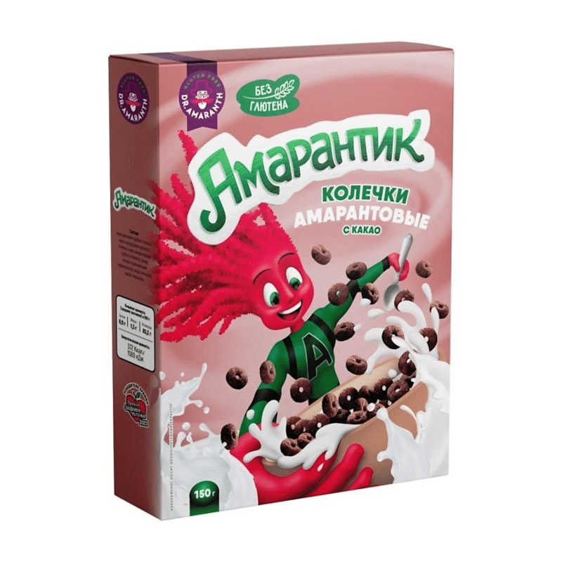 Колечки амарантовые на сахаре с какао, 150 г