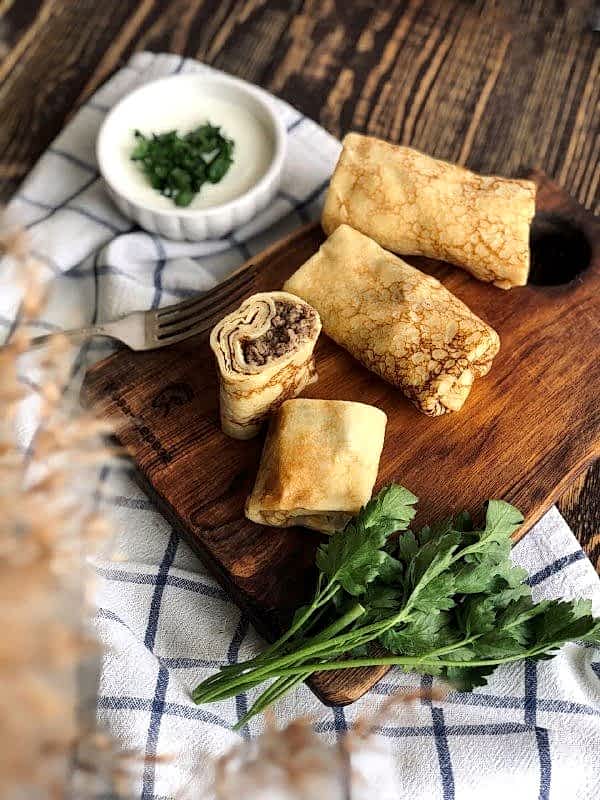 Блинчик с мясом п/ф, 4 шт