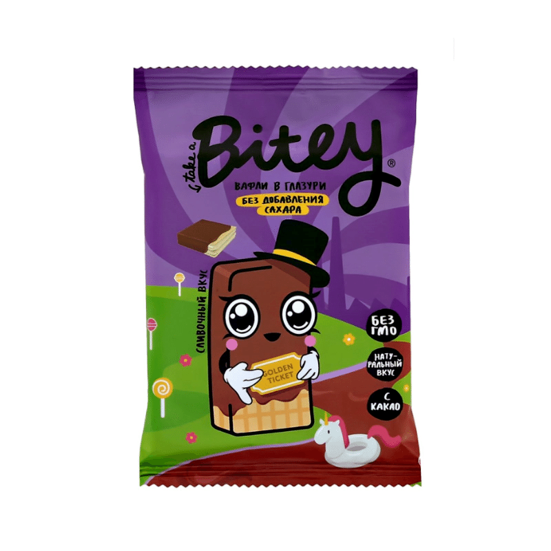 Вафли Bitey сливки в шоколадной глазури, 35 г