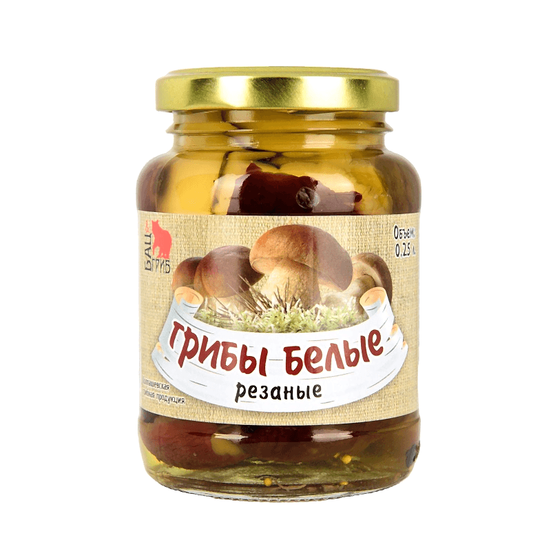 Гриб белый резанный, 250 г