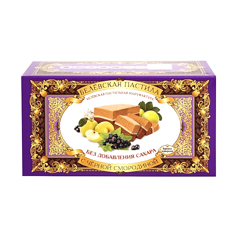 Пастила Белевская с черной смородиной без добавления сахара, 100 г