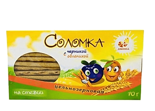 Соломка цельнозерновая  с черникой и облепихой, 70 г