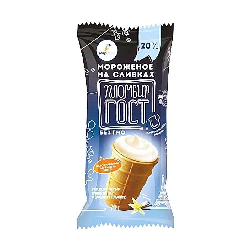 Мороженое Пломбир ГОСТ, 70 гр