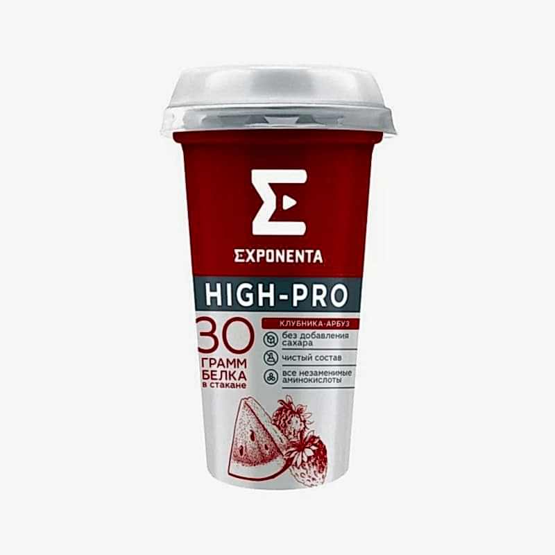 Напиток EXPONENTA HIGH-PRO клубника-арбуз, 250 гр