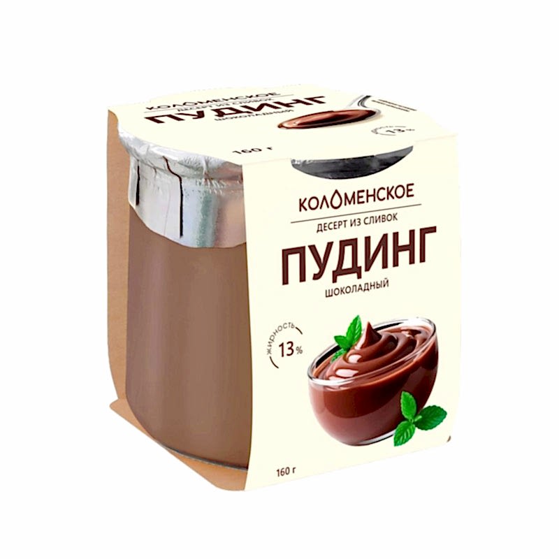 Десерт из сливок Пудинг шоколадный мдж 13% (Коломенское), 160 г