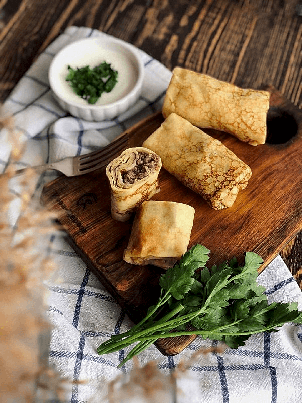 Блинчик с мясом, 100 гр