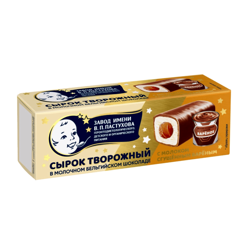 Сырок творожный глаз.молочн.шок. с начинкой Вареная сгущенка Пастухов, 40 г