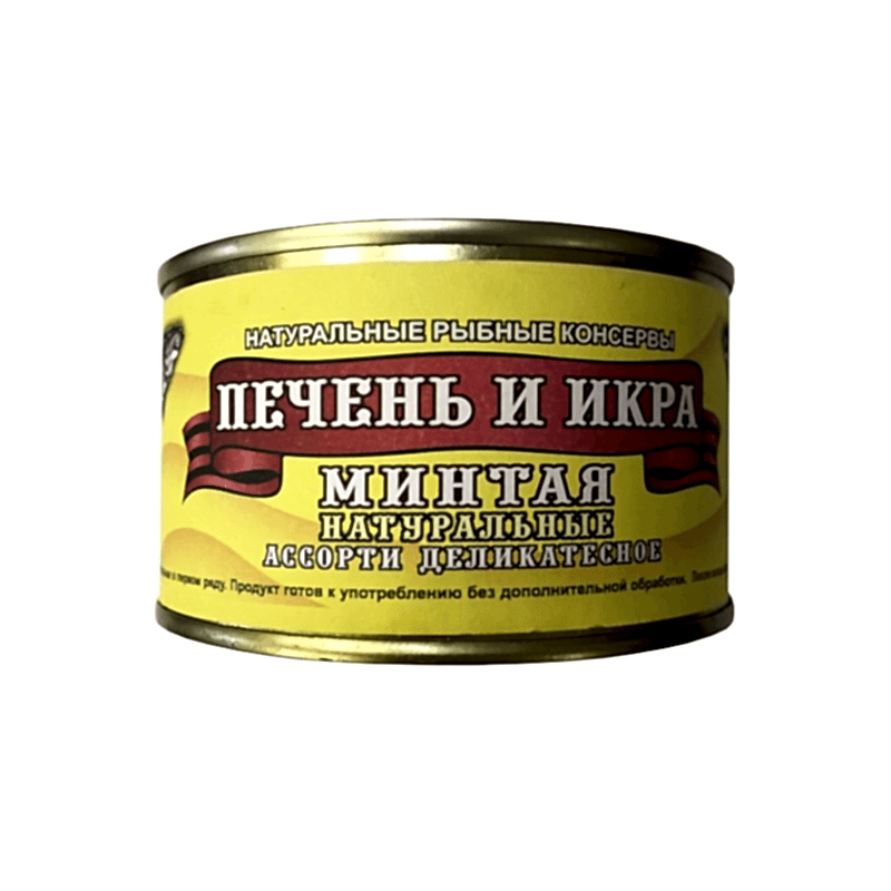 Печень и икра минтая, 120 г