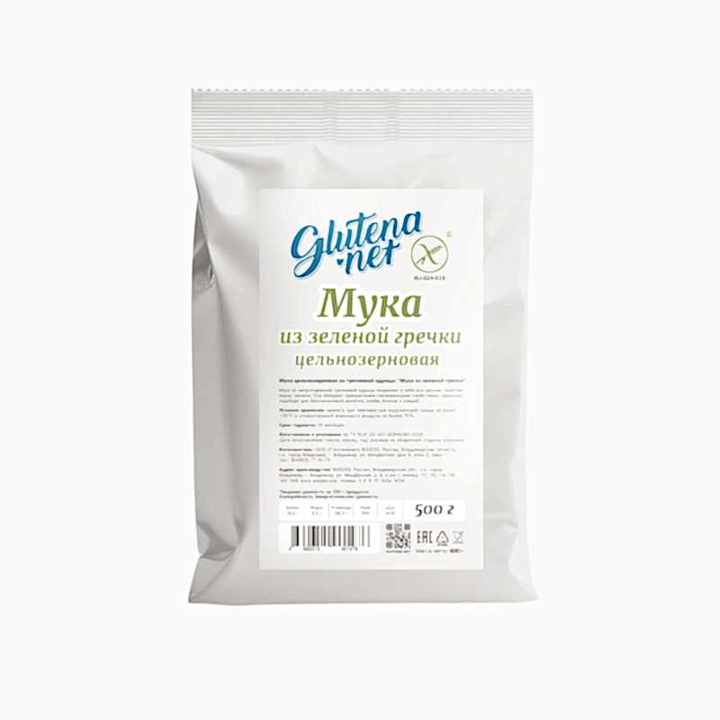 Мука из зеленой гречки Глютенанет, 500 г