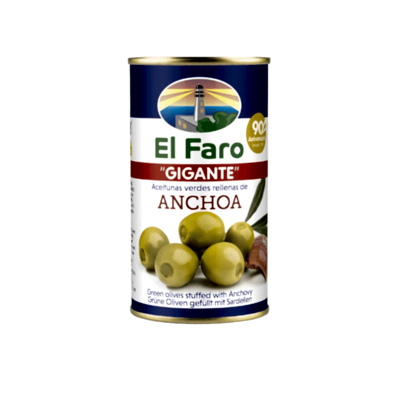Оливки зеленые с анчоусом, 350 г