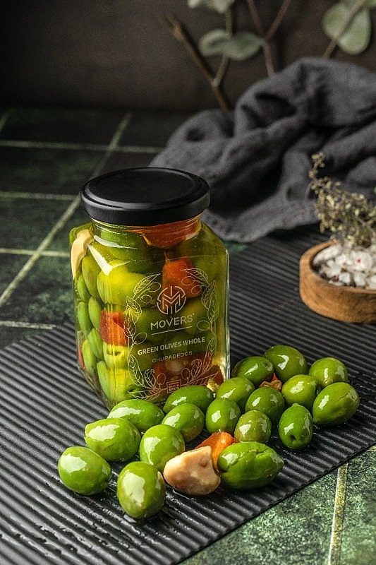 Оливки зеленые с косточкой Chupadedos (Movers), 260 мл