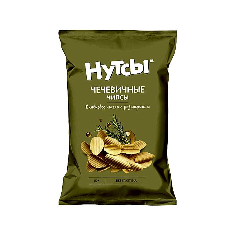 Чипсы чечевичные Оливковое масло с розмарином, 50 г