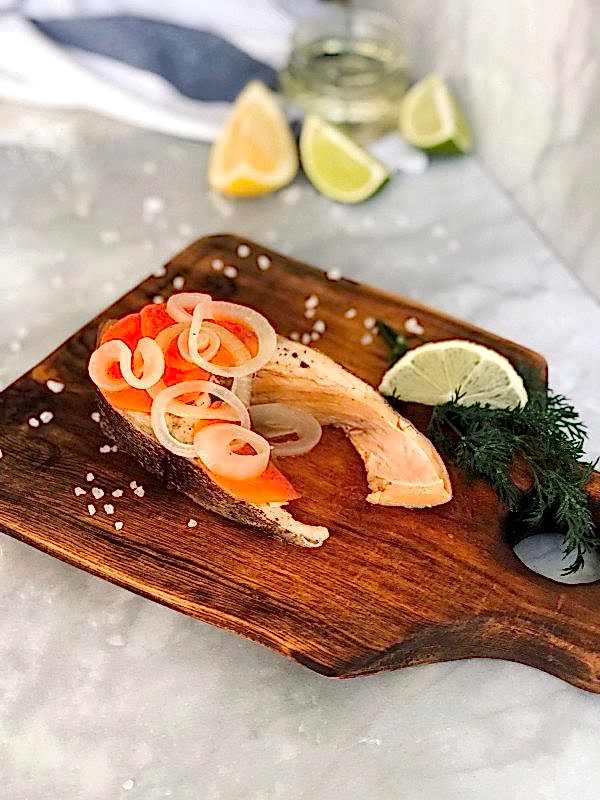 Стейк Форели карельской с овощами