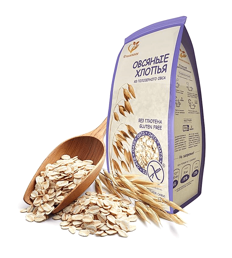 Хлопья овсяные из голозерного овса, 375 г