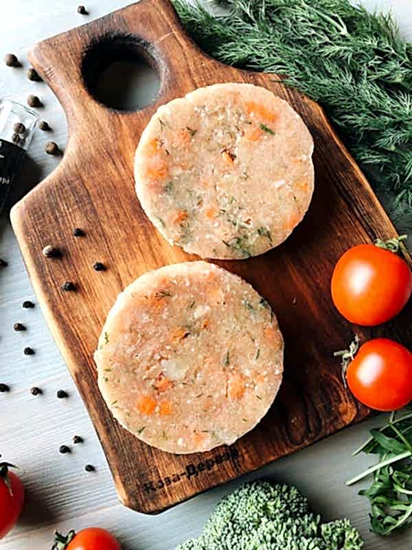 Котлета из кролика с овощами, 80 гр с/м