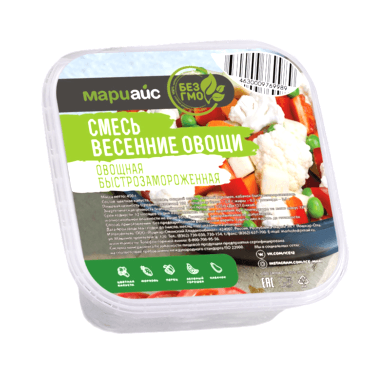 Смесь овощная Овощи весенние с/м, 450 г (Мариайс)