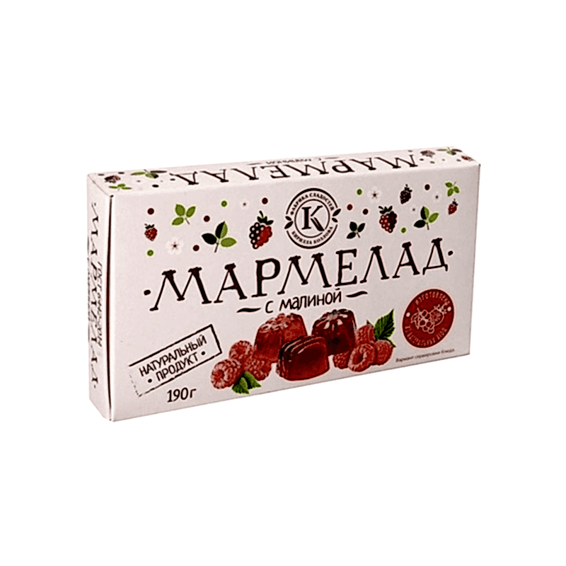 Мармелад желейно-фруктовый с малиной, 190 г