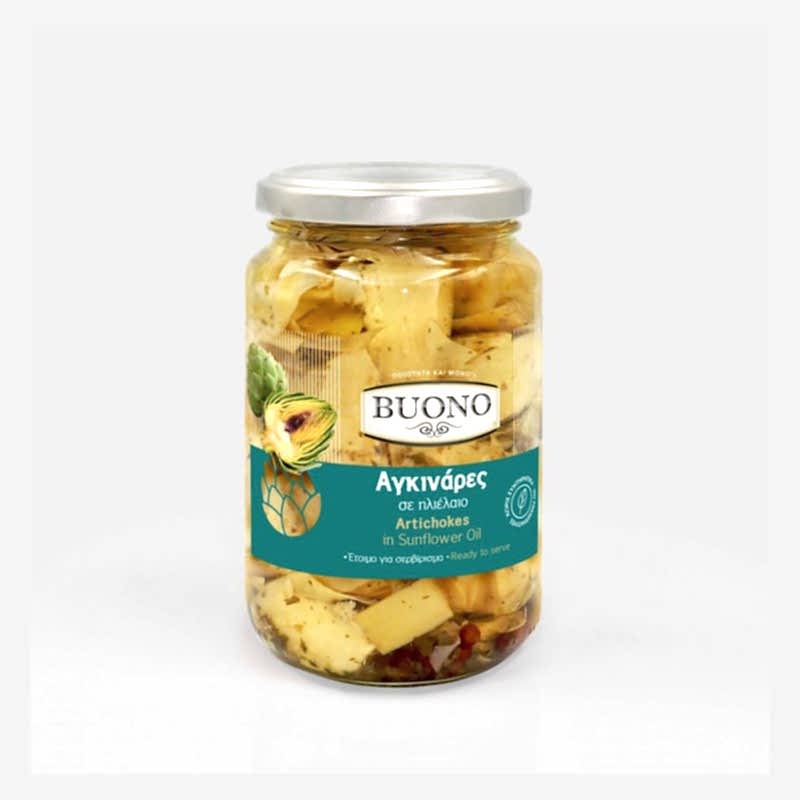 Артишоки BUONO в подсолнечном масле, 370 мл