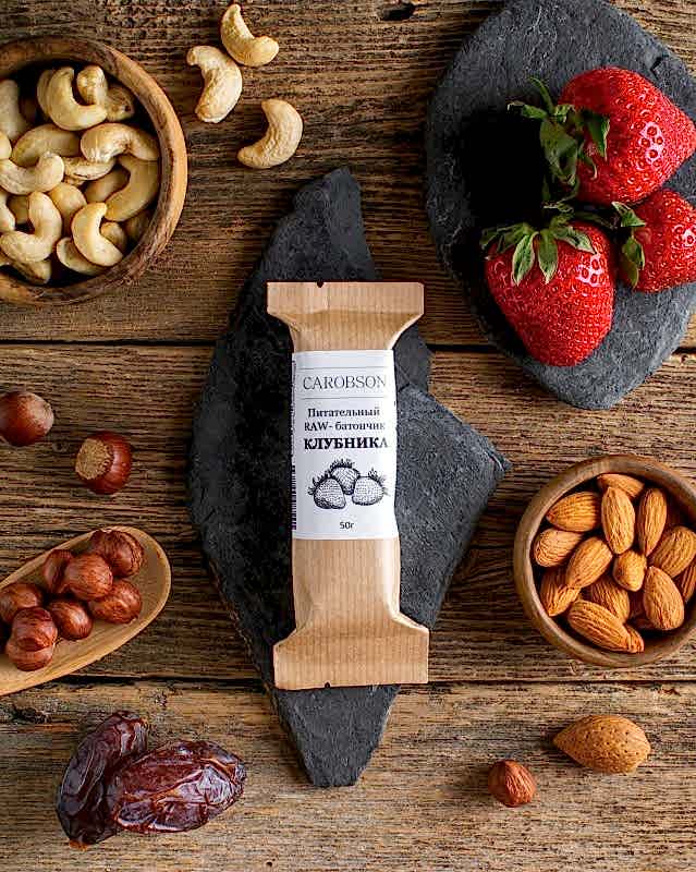 Батончик Клубника Carobson, 50 г