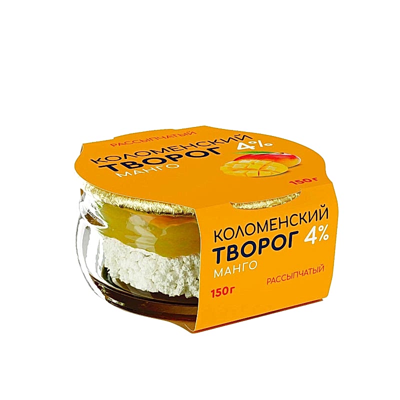 Творог рассыпчатый манго мдж 4% (Коломенское), 150 г